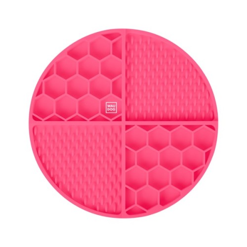 Універсальний посуд для тварин WAUDOG Silicone Килимок для злизування 21х21х3 см рожевий (23507)