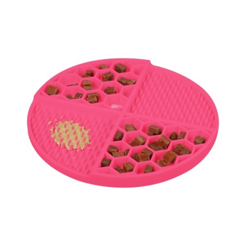 Універсальний посуд для тварин WAUDOG Silicone Килимок для злизування 21х21х3 см рожевий (23507)