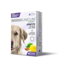 Краплі для тварин Unicum Organic для відлякування бліх та кліщів для собак 3 шт (4820150202101)