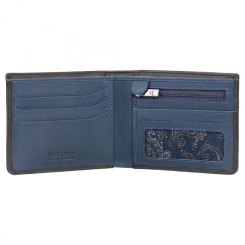 Гаманець Visconti VSL33 TAP-N-GO з RFID Black-Steel Blue (VSL33 BK/ST BL)