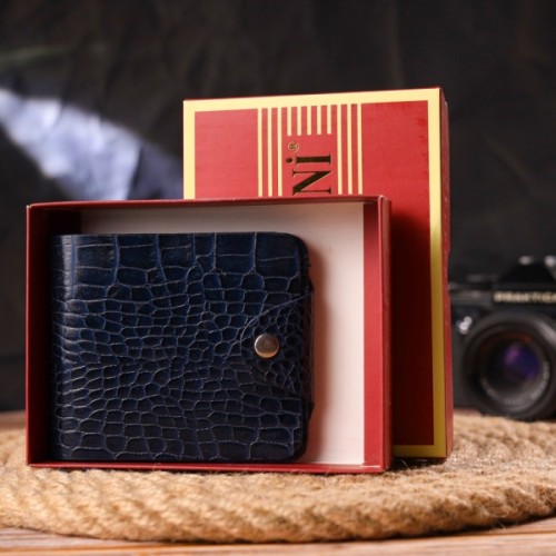 Портмоне Canpellini З натуральної шкіри Синє (21577)