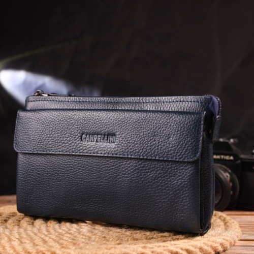 Сумка Canpellini З натуральної шкіри Синя (21550)