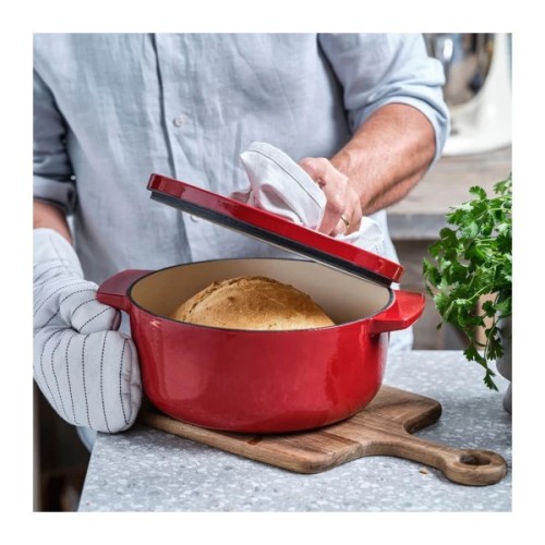 Каструля KitchenAid чавунна з кришкою 3,3 л Червона (CC006057-001)