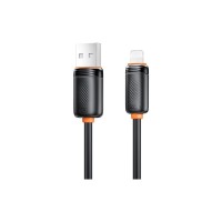 Дата кабель USB 2.0 AM to Lightning 2.0m 3A black XO (NB302-AI-2.black)