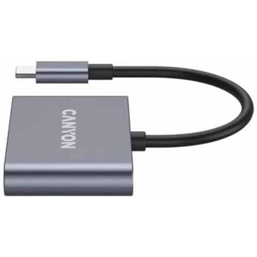 Концентратор Canyon hub DS-3 3in1 USB-C Dark Grey (CNS-TDS3)