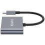 Концентратор Canyon hub DS-3 3in1 USB-C Dark Grey (CNS-TDS3)