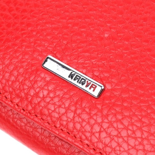 Гаманець Karya З натуральної шкіри Червоний (21380)