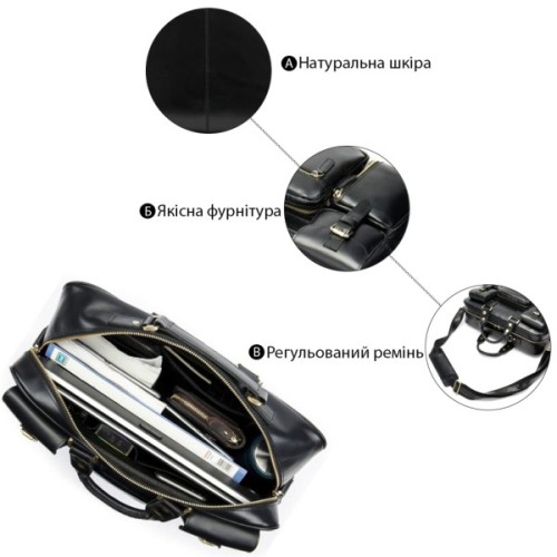 Сумка Vintage Чорна (14756)