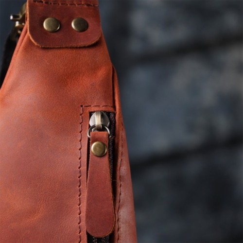 Сумка Shvigel З натуральної шкіри Руда (23131)