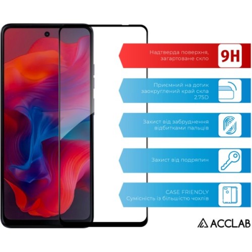 Скло захисне ACCLAB Full Glue MOTO G04s Black (1283126612862)