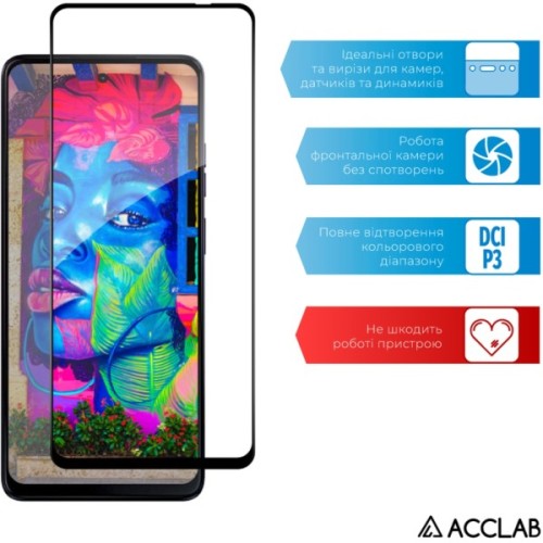 Скло захисне ACCLAB Full Glue MOTO G04s Black (1283126612862)