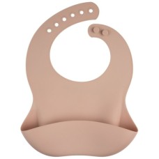 Нагрудничок Canpol babies силіконовий з кишенькою, бежевий (51/030_bei)