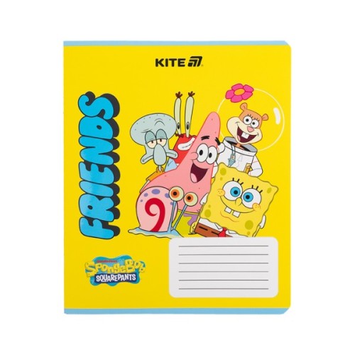 Зошит Kite SpongeBob SquarePants, 12 аркушів, клітинка (SB25-232)