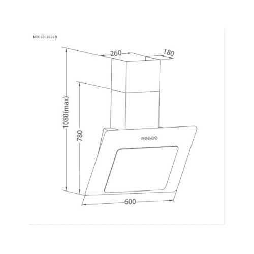 Витяжка кухонна Pyramida NRX 60 (800) B GBL