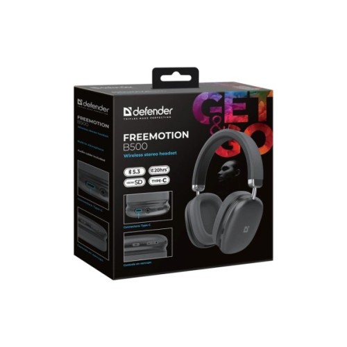 Навушники Defender FreeMotion B500 Black (63500)