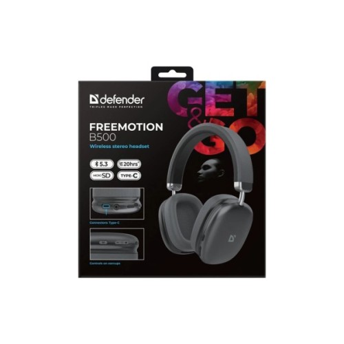 Навушники Defender FreeMotion B500 Black (63500)