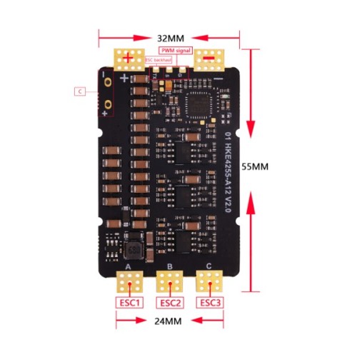 Регулятор ходу (ESC) HAKRC 4225 120A 12S (HAK4225)