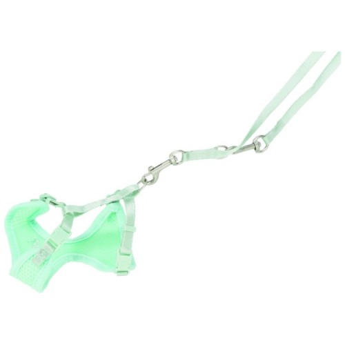 Шлея для собак Trixie з повідцем для цуценят S–M 26–34 см 10 мм м' ятна (4011905155654)