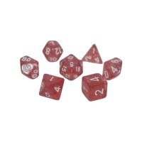 Набір кубиків для настільних ігор Games 7 Days Glitter 7 Dice Set - Coral (g7dglit11)