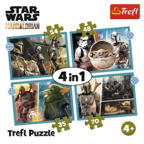 Пазл Trefl Мандалорець 4 in 1 (35, 48, 54, 70) елемента (5900511343977)