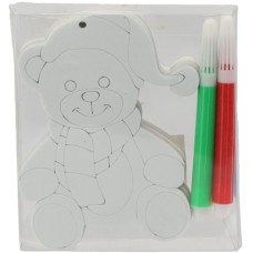 Ялинкова іграшка Chomik Комплект прикрас для розфарбовування 3шт 10см та фломас (5900779897120_2)