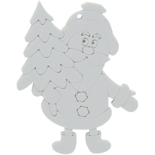 Ялинкова іграшка Chomik Комплект прикрас для розфарбовування 3шт 10см та фломас (5900779897120_2)