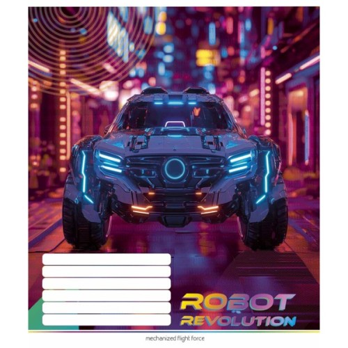 Зошит Школярик Robot Revolution 24 аркуша лінія (024-3522L)