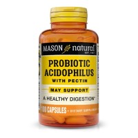 Пробіотики Mason Natural Пробіотик з пектином, Probiotic Acidophilus With Pectin, 100 капсул (MAV-05331)