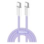 Дата кабель USB-C to USB-C 1.0m 60W 3.0А purple ColorWay (CW-CBPDCC061-PU)