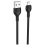 Дата кабель USB 2.0 AM to Lightning 1.0m 2.1A black XO (XO-NB200-L-1-BK)