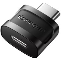 Перехідник USB-C M to Micro 5P F gray Essager (EZJMC-XL01)