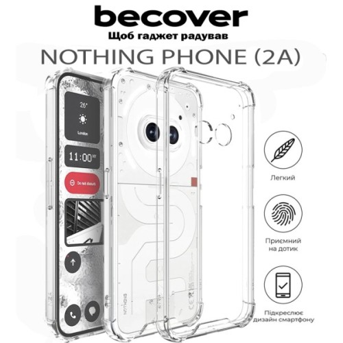Чохол до мобільного телефона BeCover Anti-Shock Nothing Phone (2a) Clear (711793)