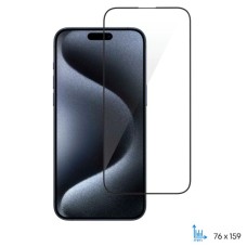 Скло захисне 2E iPhone 15 Pro Max 2.5D FCFG black (2E-IP-15PM-6.7-SMFCFG-BB)