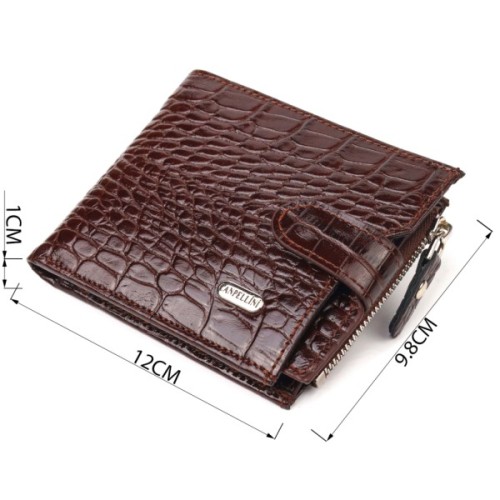 Гаманець Canpellini З натуральної шкіри Коричневий (21503)