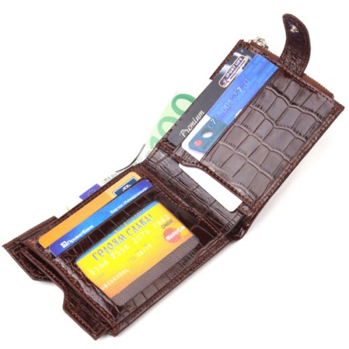 Гаманець Canpellini З натуральної шкіри Коричневий (21503)