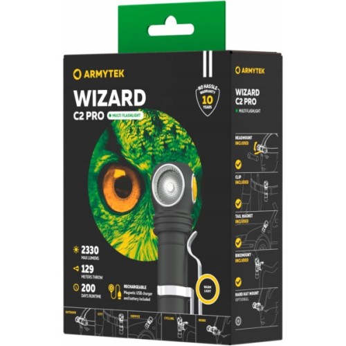 Ліхтар Armytek Wizard C2 Pro Marnet USB Warm (F08701W)