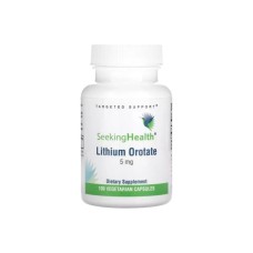 Трави Seeking Health Літій оротат, 5 мг, Lithium Orotate, 100 вегетаріанських капсул (SKH-52061)