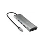Концентратор J5create USB-C 9-in-1 2xUSB 3.2 + 2xUSB-C PD + 2xHDMI 4K + DisplayPort + SD/TF + RJ45 1000Mbps gray (JCD397-N)