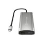 Концентратор J5create USB-C 9-in-1 2xUSB 3.2 + 2xUSB-C PD + 2xHDMI 4K + DisplayPort + SD/TF + RJ45 1000Mbps gray (JCD397-N)
