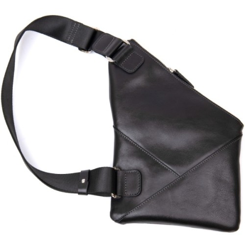 Сумка Grande Pelle Шкіряна через плече Чорна (11439)