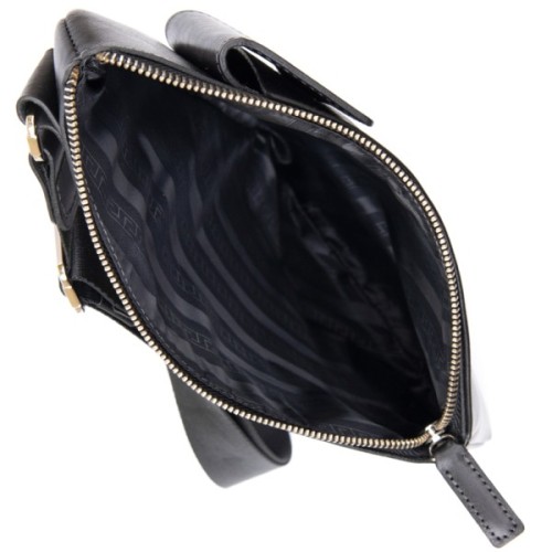 Сумка Grande Pelle Шкіряна через плече Чорна (11439)