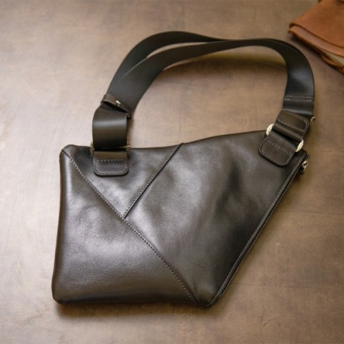 Сумка Grande Pelle Шкіряна через плече Чорна (11439)