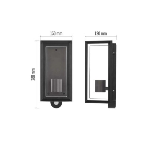 Світильник EMOS E27 IP44 15W з датчиком руху (ZGH040P)