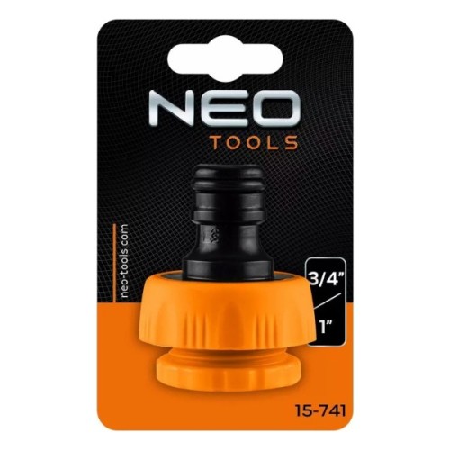 Конектор для шланга Neo Tools для крана 3/4",1", з внутрішнім різьбленням (15-741)
