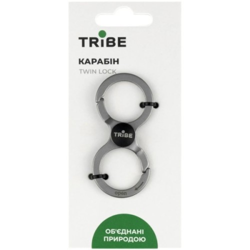 Карабін туристичний Tribe Twin Lock (T-LB-0007-metal)