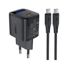 Зарядний пристрій Acefast USB-C 30W GaN + cable USB-C black (6974316284451) Зарядний пристрій Acefast USB-C 30W GaN + cable USB-C black (6974316284451)