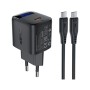 Зарядний пристрій Acefast USB-C 30W GaN + cable USB-C black (6974316284451)
