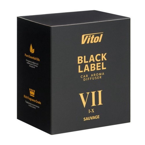 Ароматизатор для автомобіля Vitol Black Label Sauvage VII 8мл (V230407)