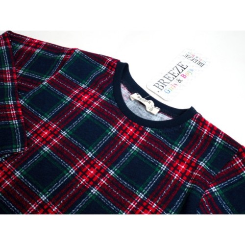 Піжама дитяча Breeze у клітинку (17593-110-blue)