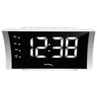 Настільний годинник Technoline з радіо Silver (DAS301809)